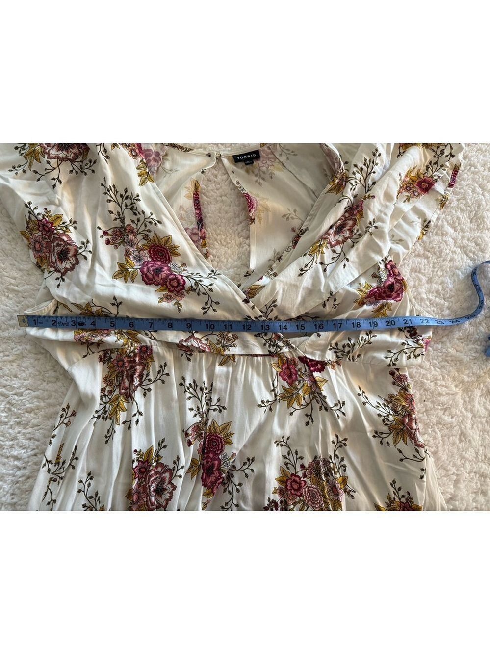 Torrid Multi-Color Floral Print Challis Caplet Skater Dress 2X - Picture 6 of 9